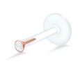 Stone Bezel Set Labret Push-in LA-181